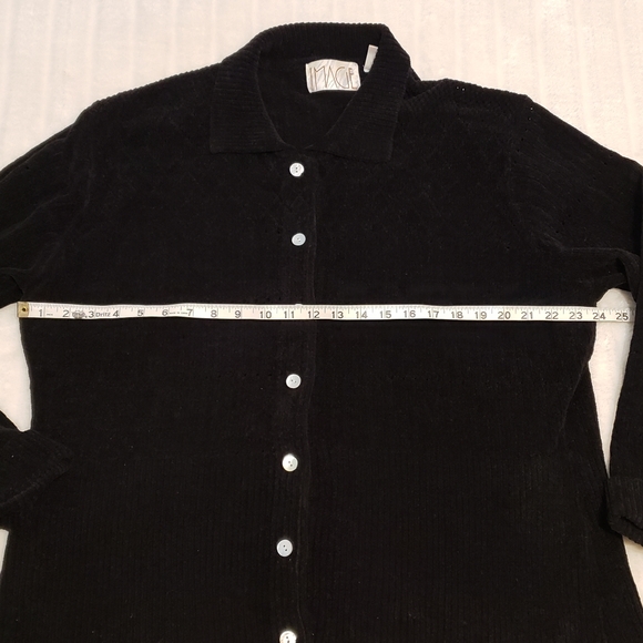 Image Black Thick Ribbed Knit Cardigan - Picture 9 of 16